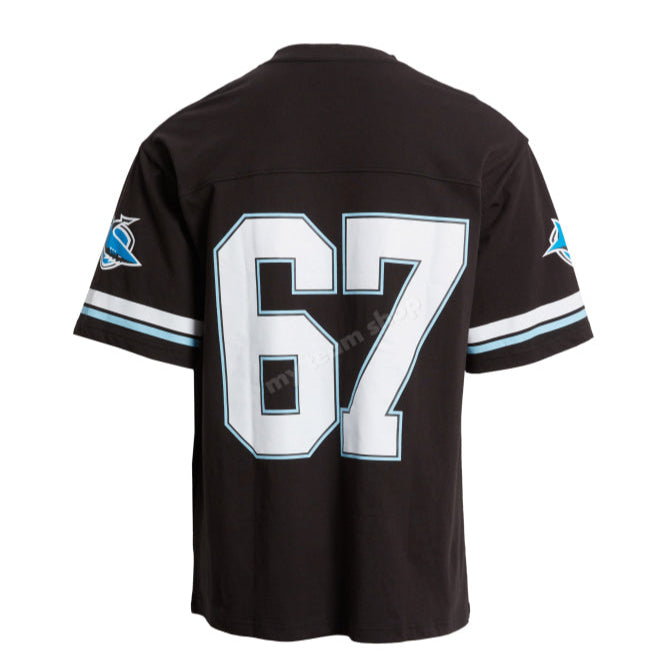 Cronulla-Sutherland Sharks Nrl Oversized Gridiron T-Shirt Gridiron Shirt