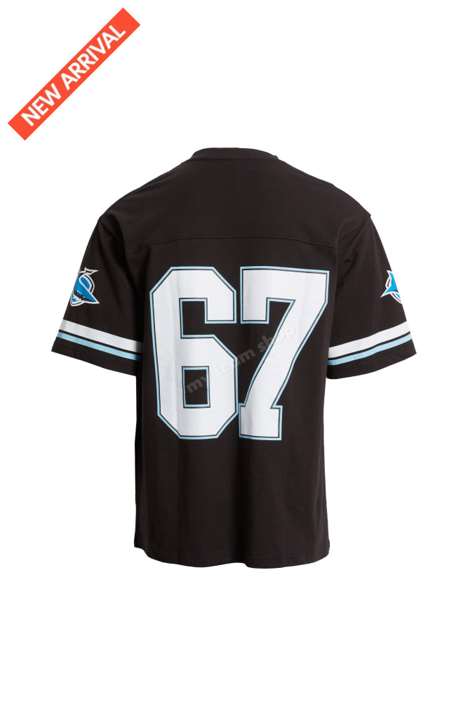 Cronulla-Sutherland Sharks Nrl Oversized Gridiron T-Shirt Gridiron Shirt