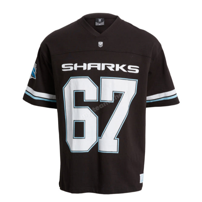 Cronulla-Sutherland Sharks Nrl Oversized Gridiron T-Shirt Gridiron Shirt