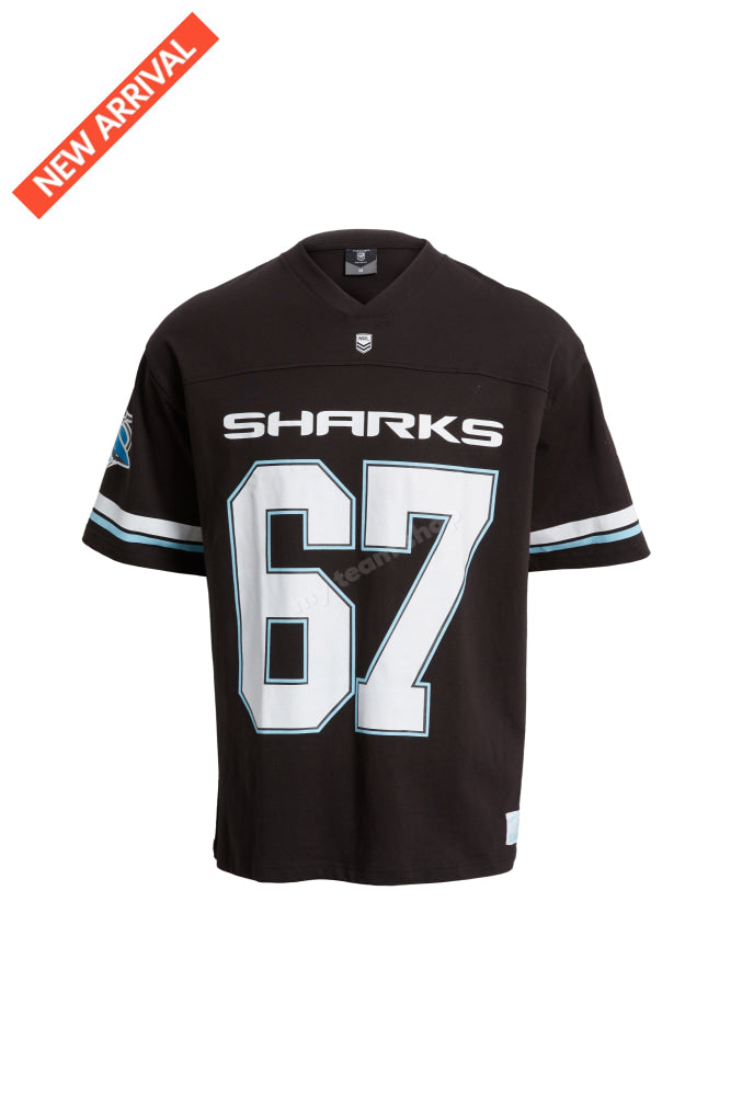 Cronulla-Sutherland Sharks Nrl Oversized Gridiron T-Shirt Gridiron Shirt