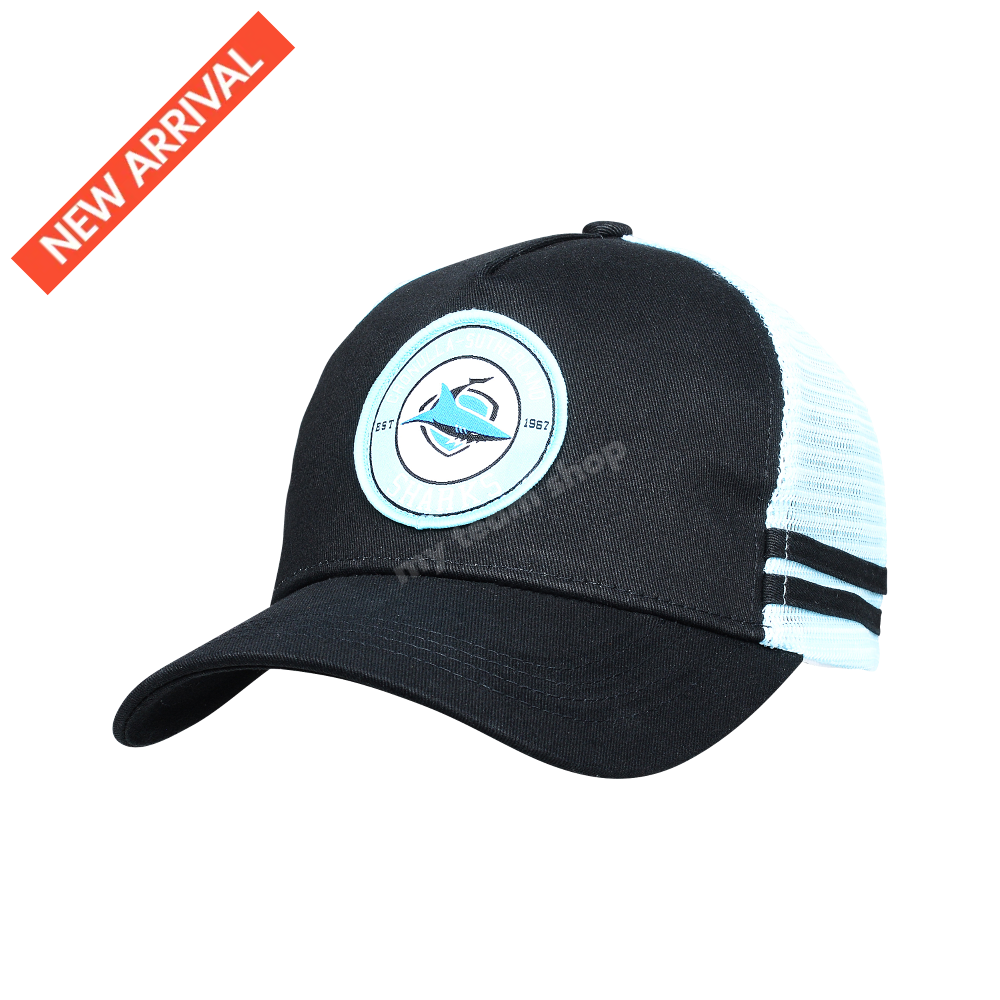 Cronulla-Sutherland Sharks Nrl Stripe Trucker Caps Headwear