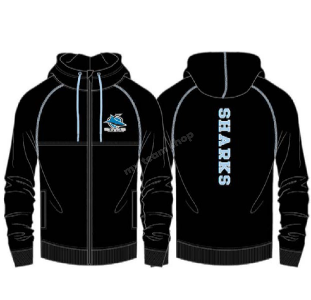 Cronulla-Sutherland Sharks Nrl Tech Fleece Jacket Tech Fleece Hoodie