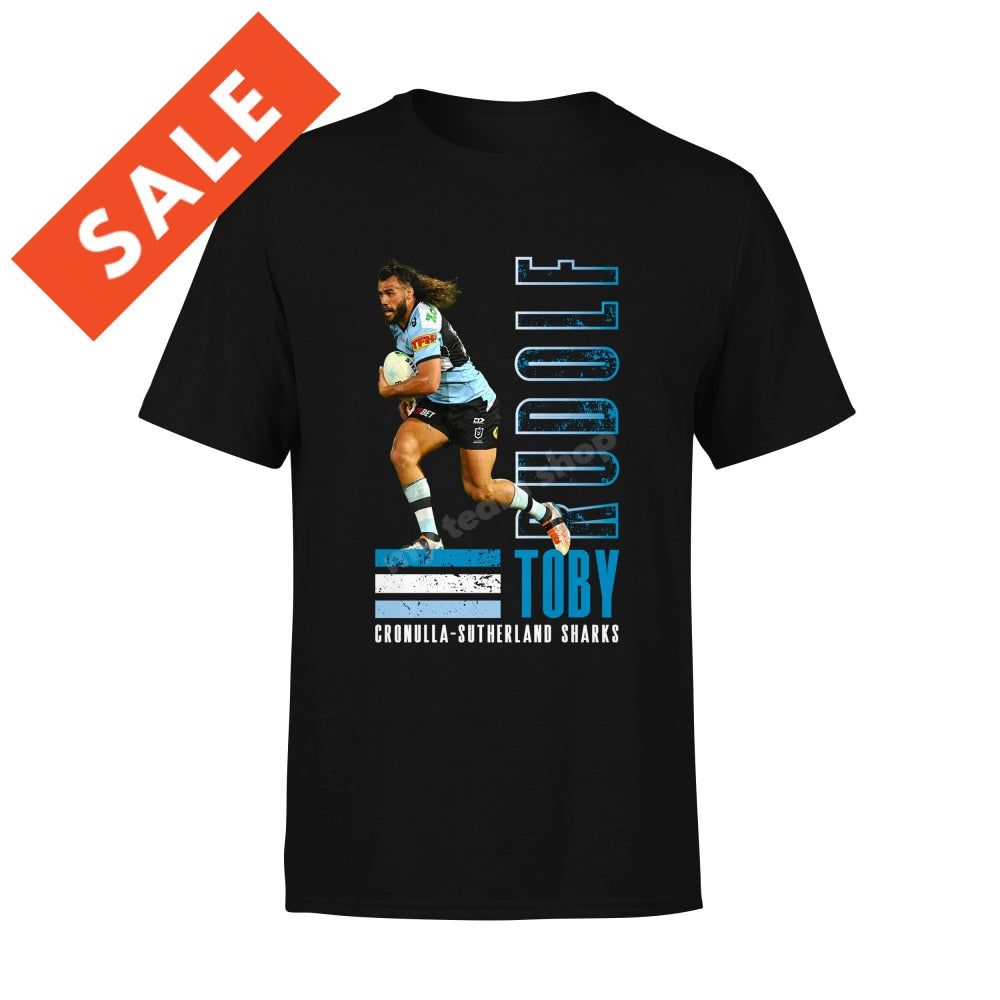 Cronulla-Sutherland Sharks Toby Rudolf NRL Player Tee Shirts & Tops