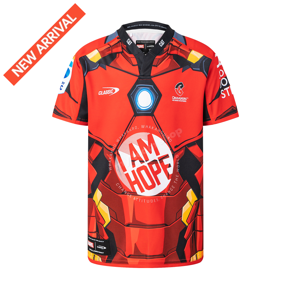 CRUSADERS RUGBY IRON MAN YOUTH MARVEL JERSEY Rugby Jersey