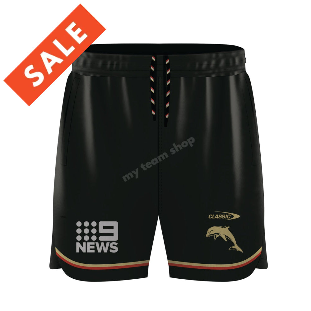 Redcliffe Dolphins 2024 NRL Mens Training Shorts Shorts