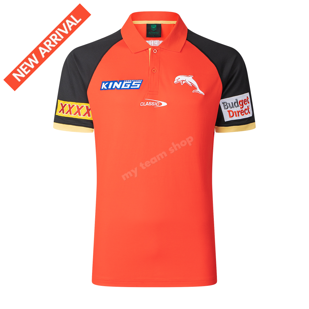 Dolphins 2025 Nrl Mens Media Polo Media Polo