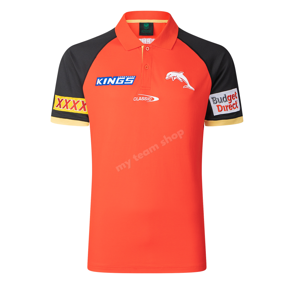 Dolphins 2025 Nrl Mens Media Polo Media Polo