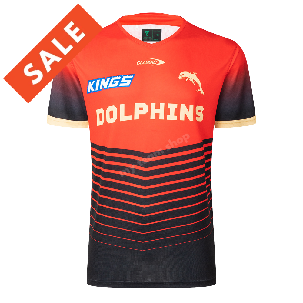 DOLPHINS 2025 NRL WARM UP TEE NRL Warm Up Tee