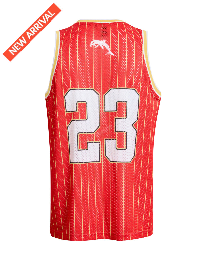 DOLPHINS NRL ADULT BASKETBALL SINGLET NRL Basketball Singlet