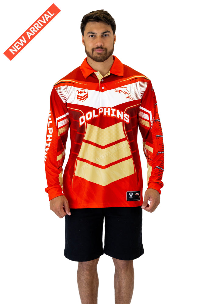 DOLPHINS NRL ’CYBER’ FISHING SHIRT NRL Fishing Shirt