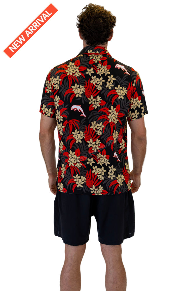 DOLPHINS NRL ’’REEF’’ HAWAIIAN SHIRT NRL Hawaiian Shirt