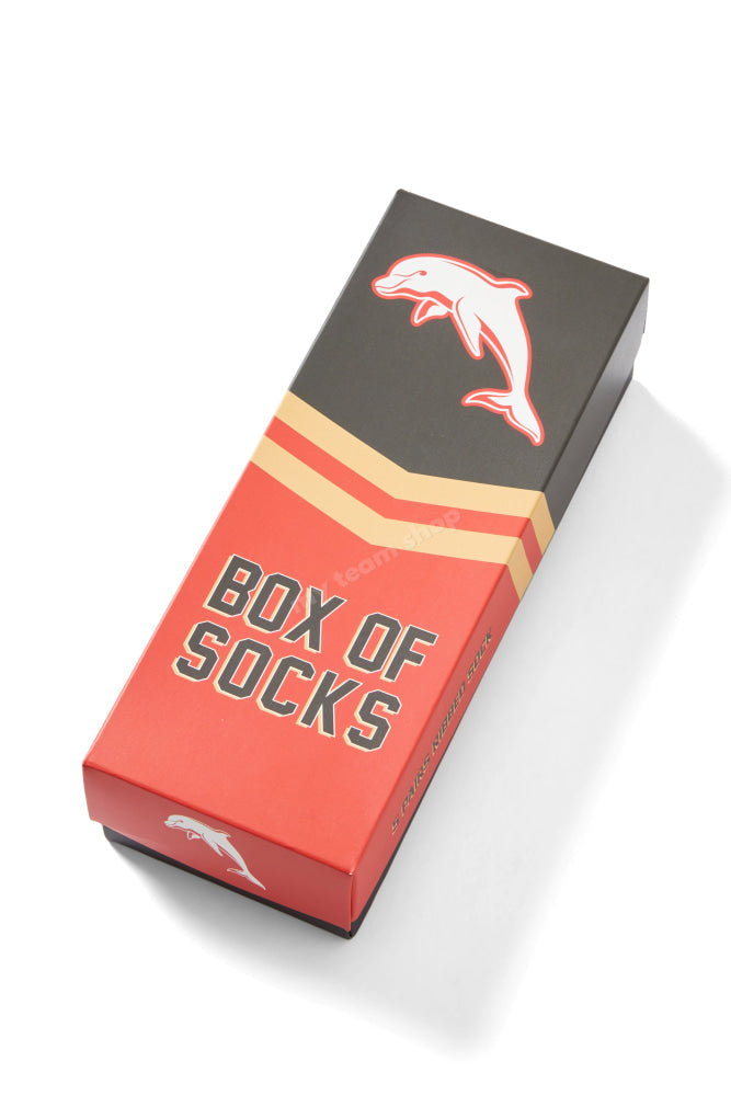 Dolphins Nrl Retro Box Of Socks Retro Socks