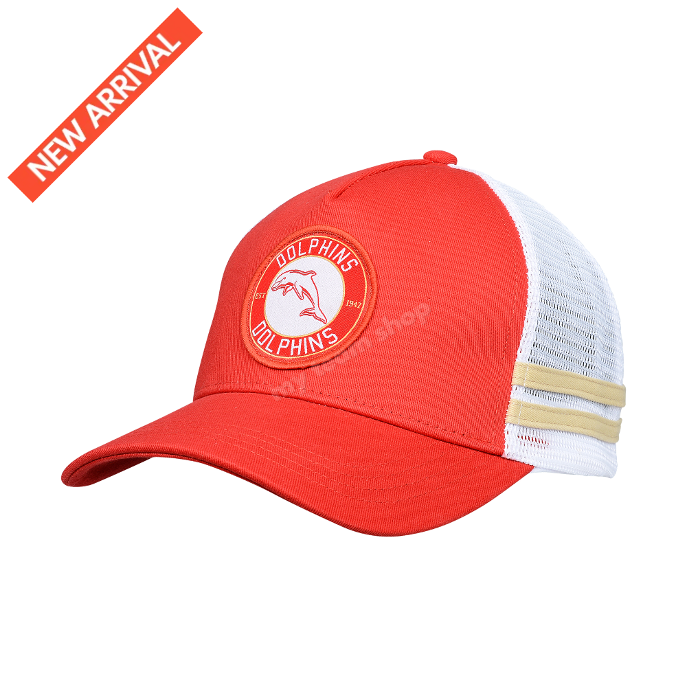 Dolphins Nrl Stripe Trucker Caps Headwear