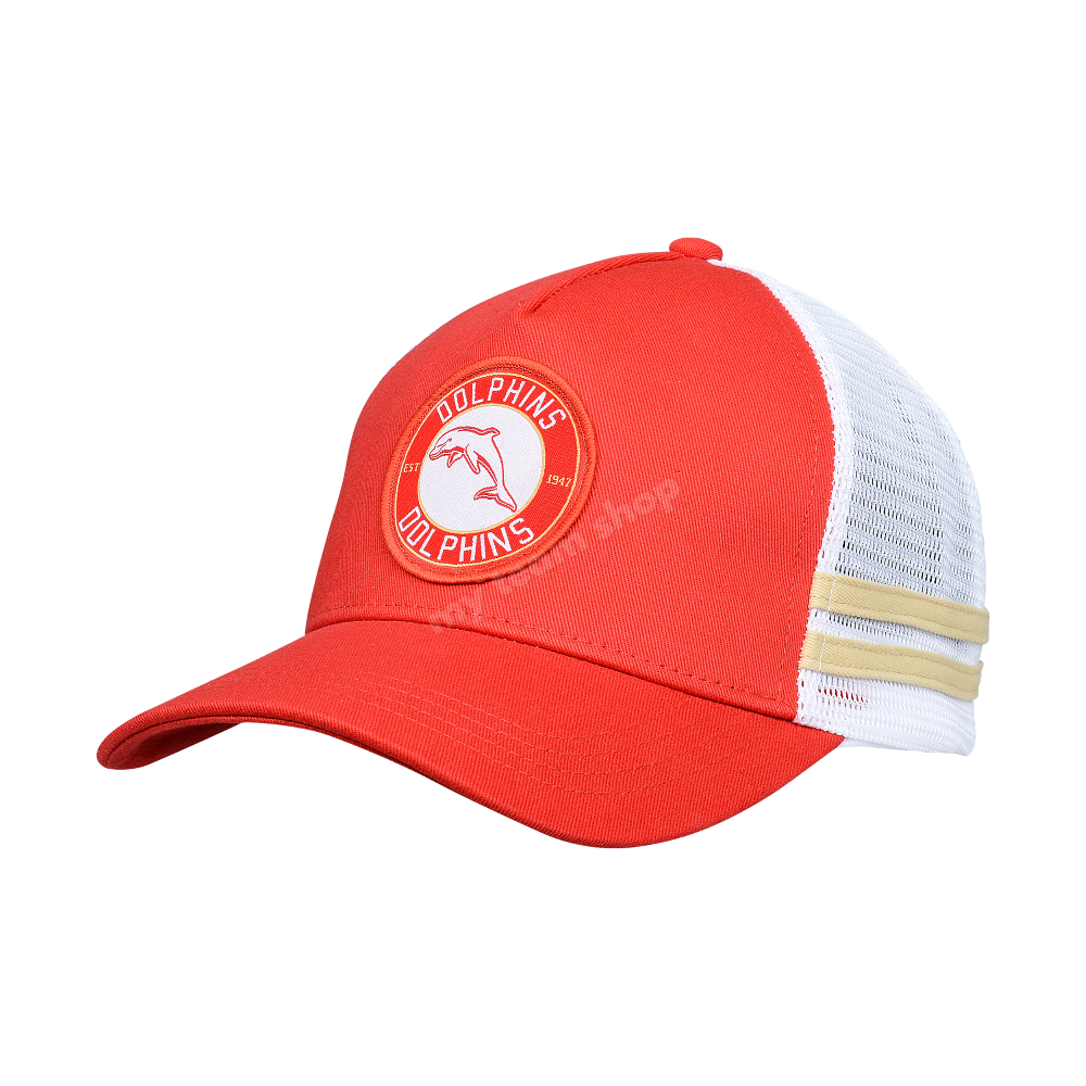 Dolphins Nrl Stripe Trucker Caps Headwear