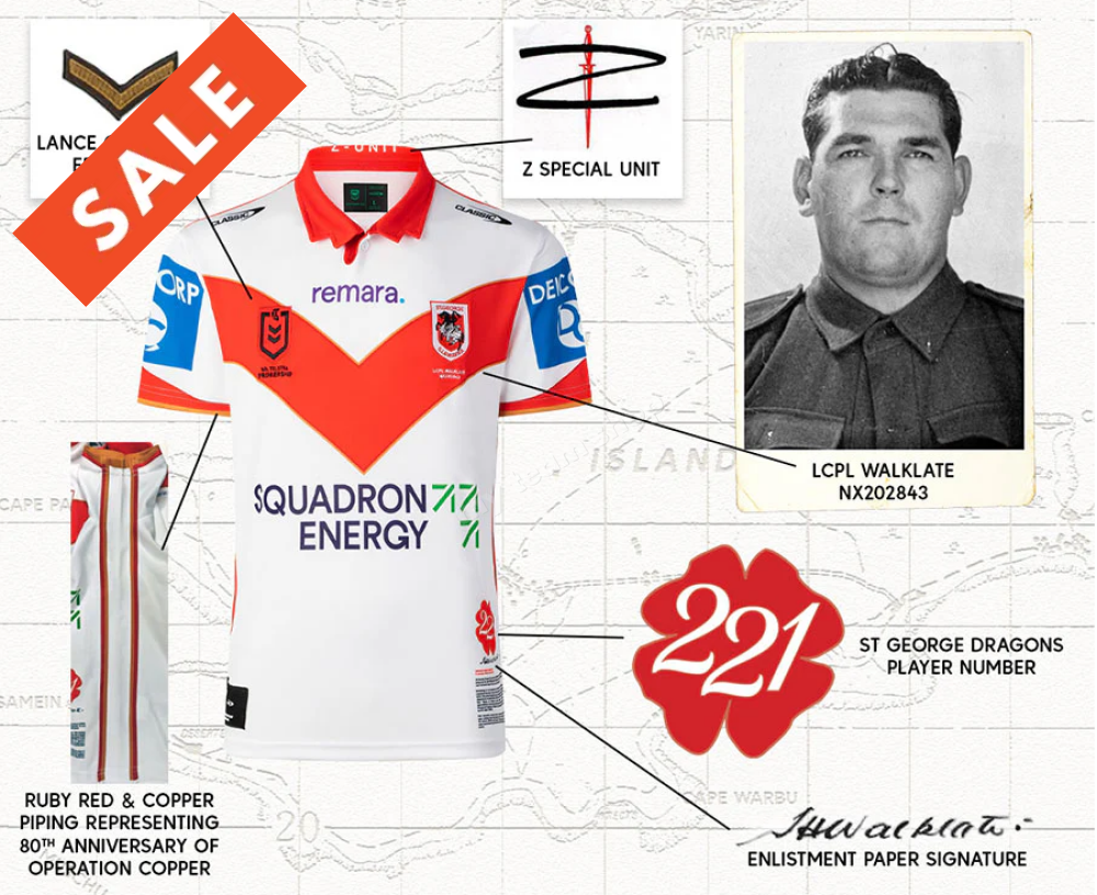 DRAGONS 2025 NRL ANZAC JERSEY NRL Replica Jersey
