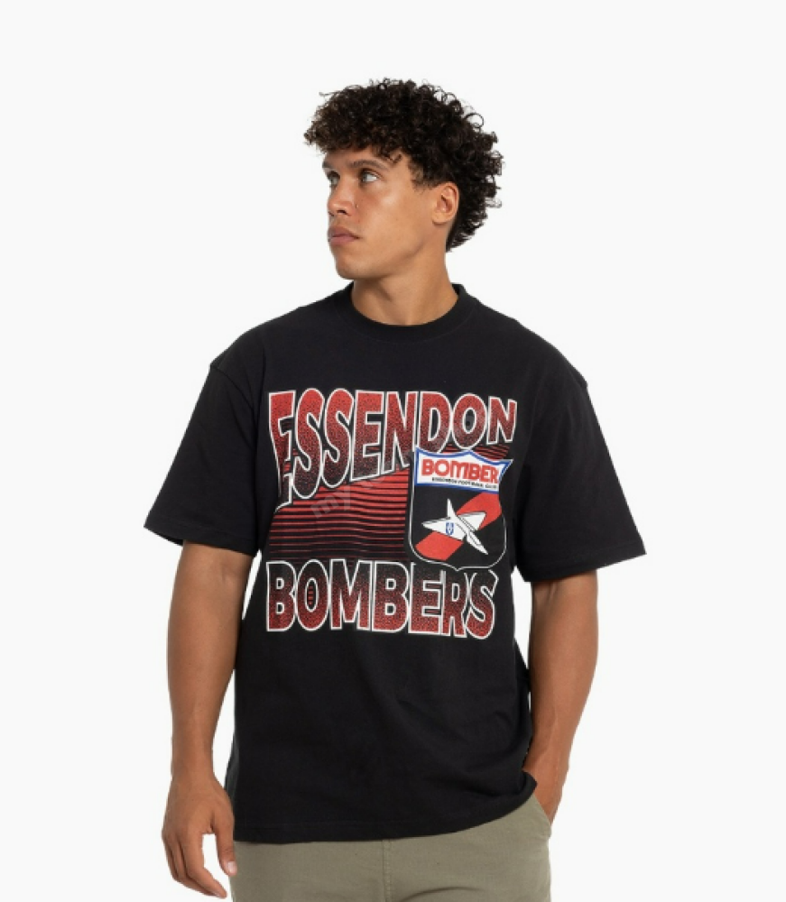 Essendon Bombers Afl Inline Stack Tee Stack Tee