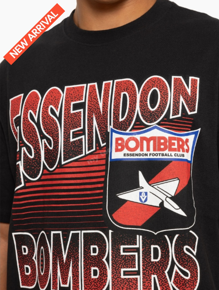 Essendon Bombers Afl Inline Stack Tee Stack Tee