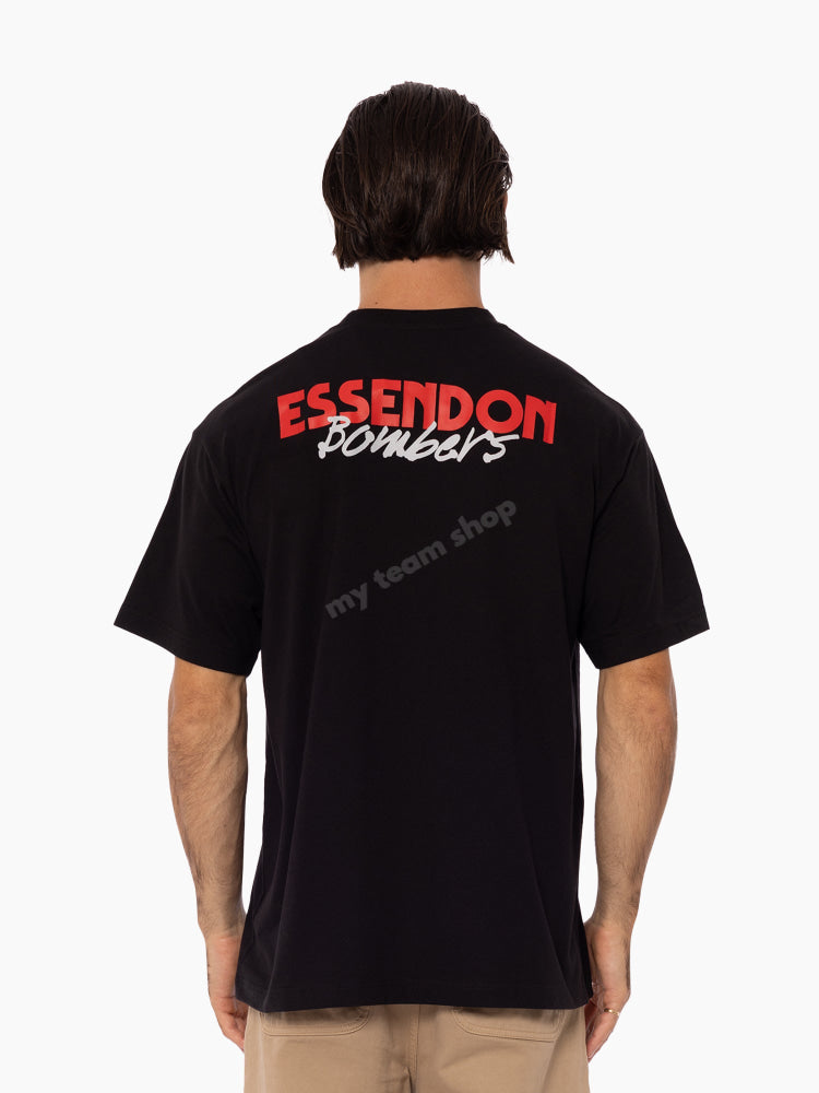ESSENDON BOMBERS AFL THROWBACK LOGO TEE AFL Throwback Tee