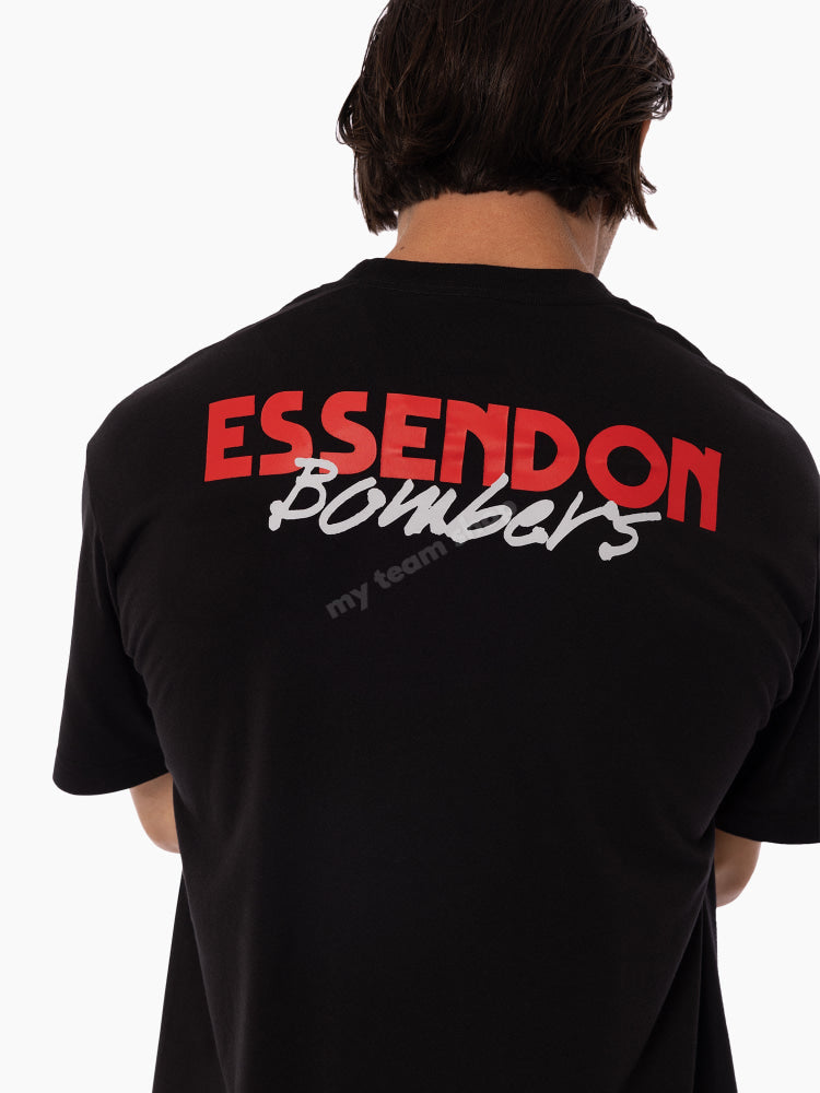 ESSENDON BOMBERS AFL THROWBACK LOGO TEE AFL Throwback Tee