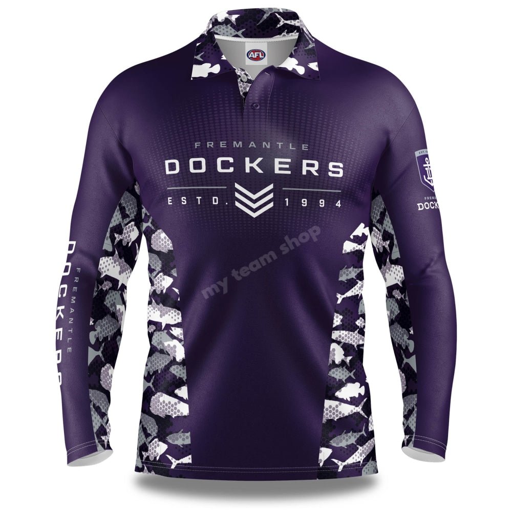 Fremantle Dockers AFL Reef Runner Fishing Shirt Shirts & Tops