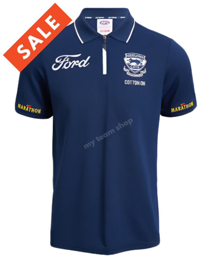 GEELONG CATS 2025 AFL MEDIA POLO AFL Media Polo
