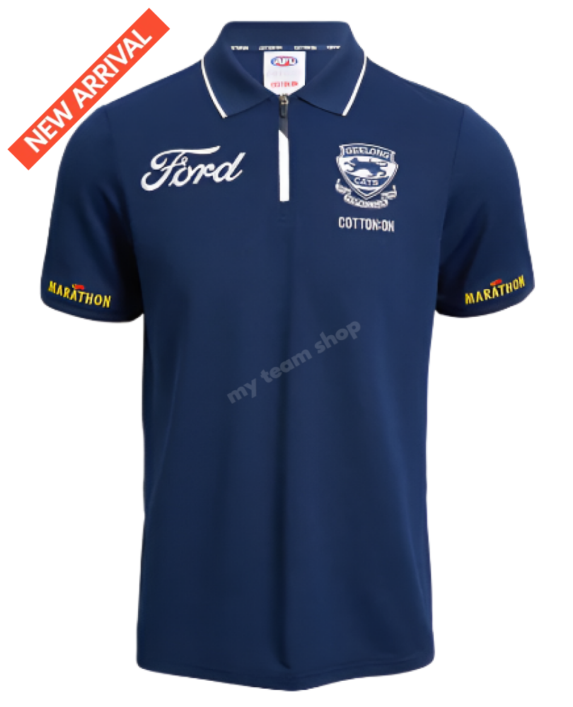 GEELONG CATS 2025 AFL MEDIA POLO AFL Media Polo