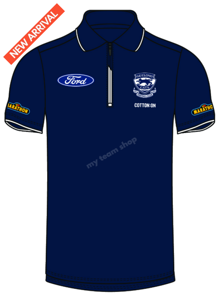 Geelong Cats 2025 Afl Media Polo Media Polo