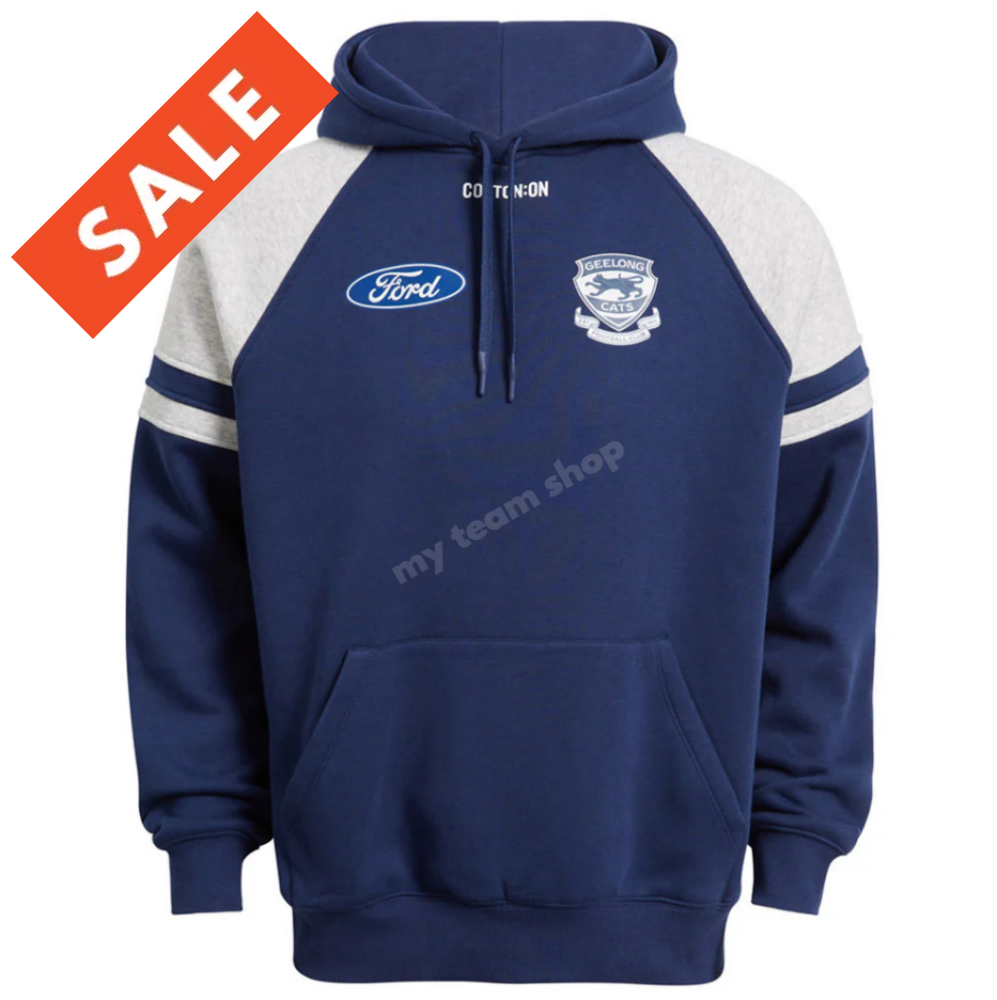 GEELONG CATS 2025 AFL PANELLED HOODIE AFL Panelled hoodie