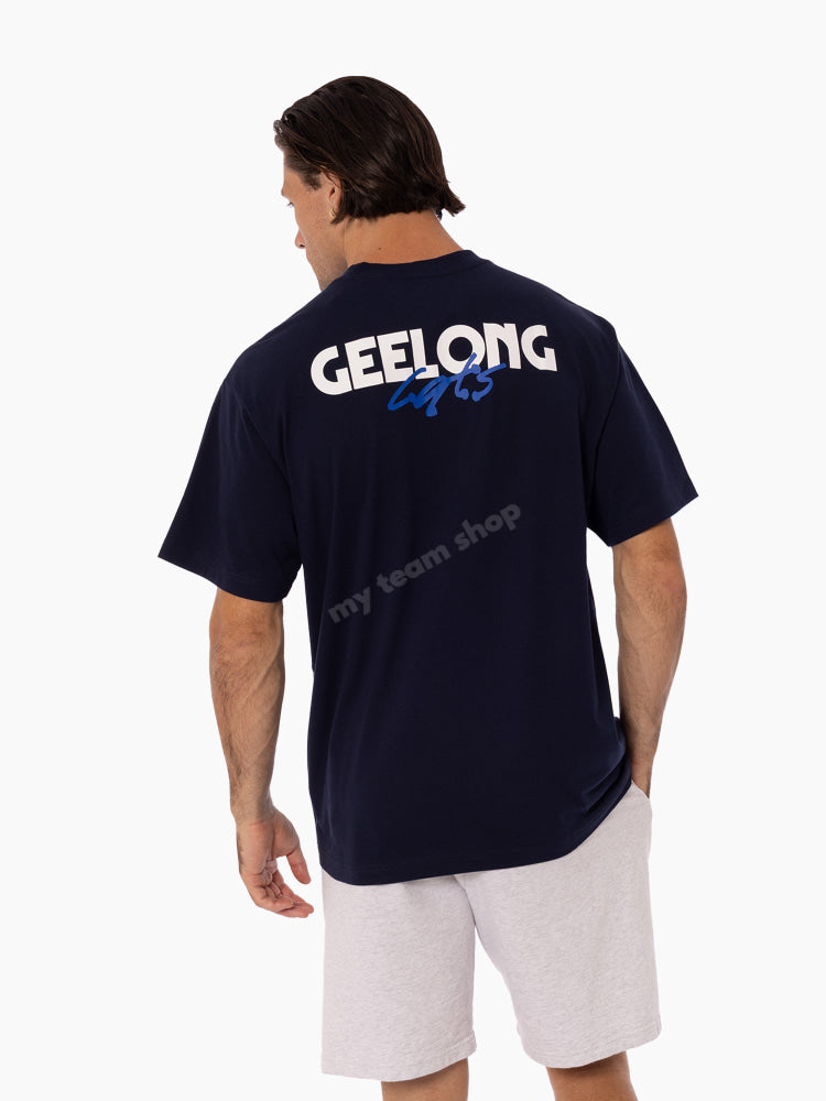 GEELONG CATS AFL THROWBACK LOGO TEE AFL Throwback Tee