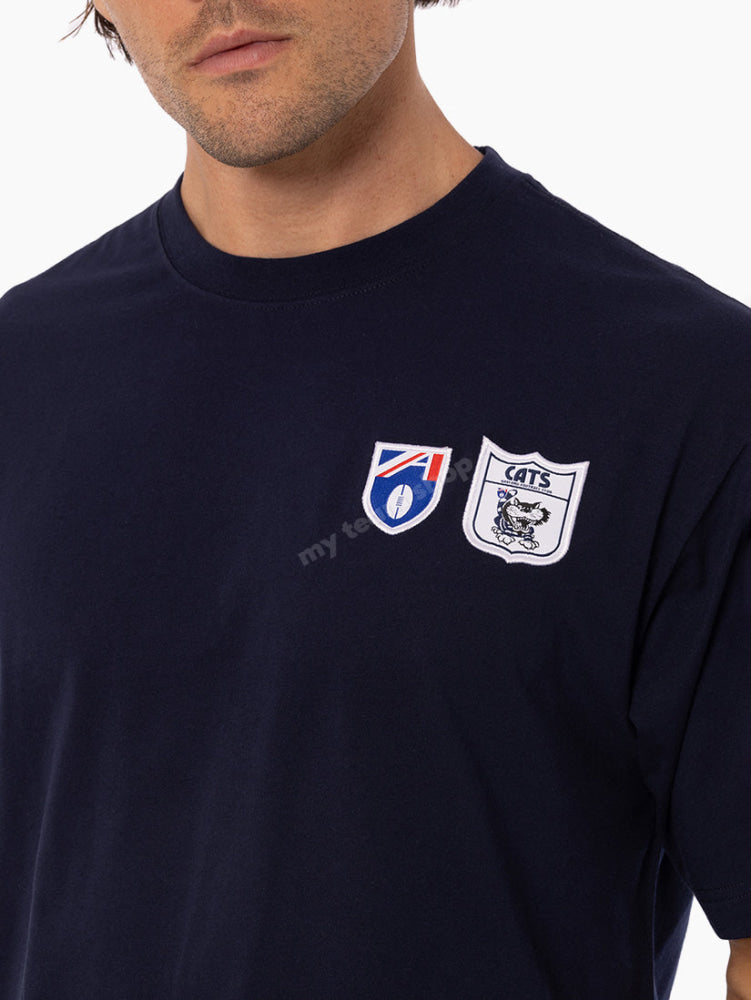 GEELONG CATS AFL THROWBACK LOGO TEE AFL Throwback Tee