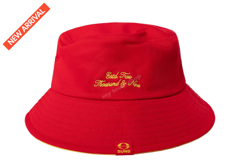 GOLD COAST SUNS AFL CREST BUCKET HAT AFL Headwear