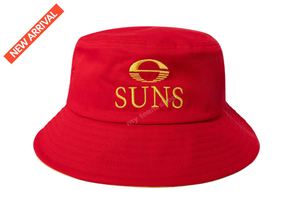 GOLD COAST SUNS AFL CREST BUCKET HAT AFL Headwear
