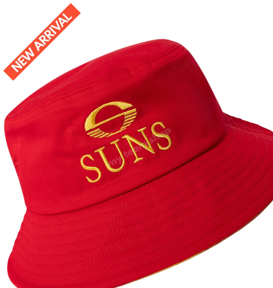 GOLD COAST SUNS AFL CREST BUCKET HAT AFL Headwear