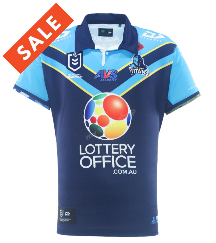 GOLD COAST TITANS 2025 NRL ANZAC JERSEY NRL Replica Jersey