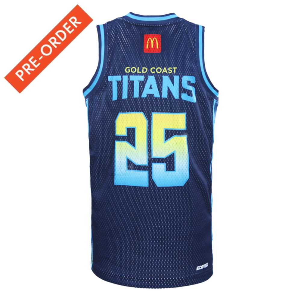 Gold Coast Titans 2025 Nrl Mens Basketball Singlet Basketball Singlet