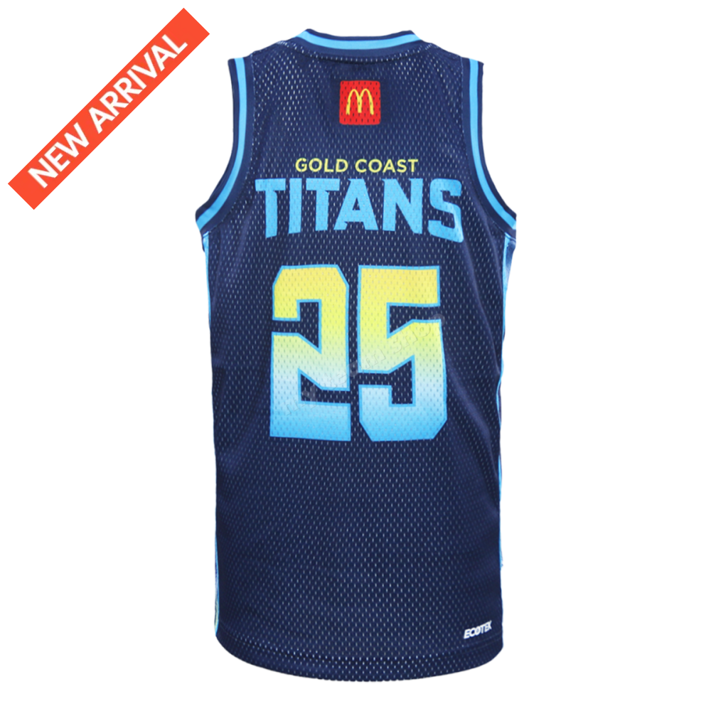 Gold Coast Titans 2025 Nrl Mens Basketball Singlet Basketball Singlet