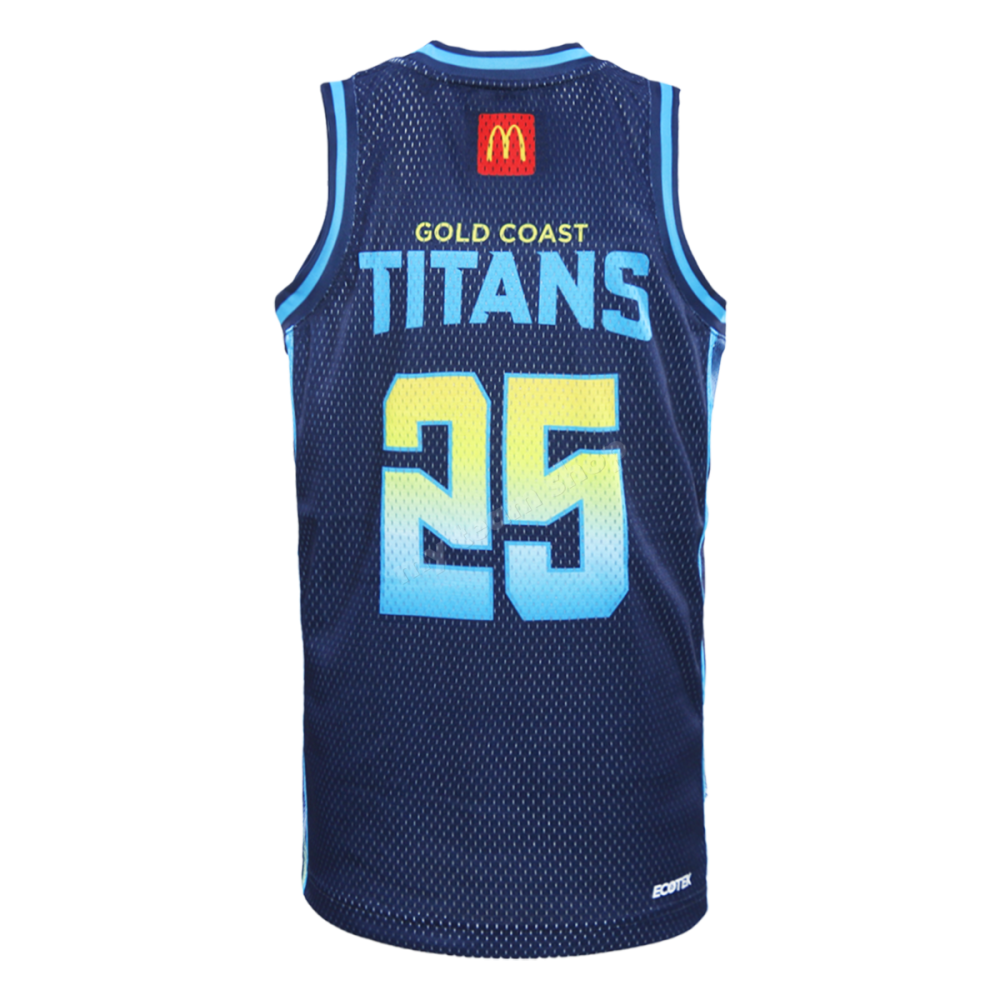 Gold Coast Titans 2025 Nrl Mens Basketball Singlet Basketball Singlet