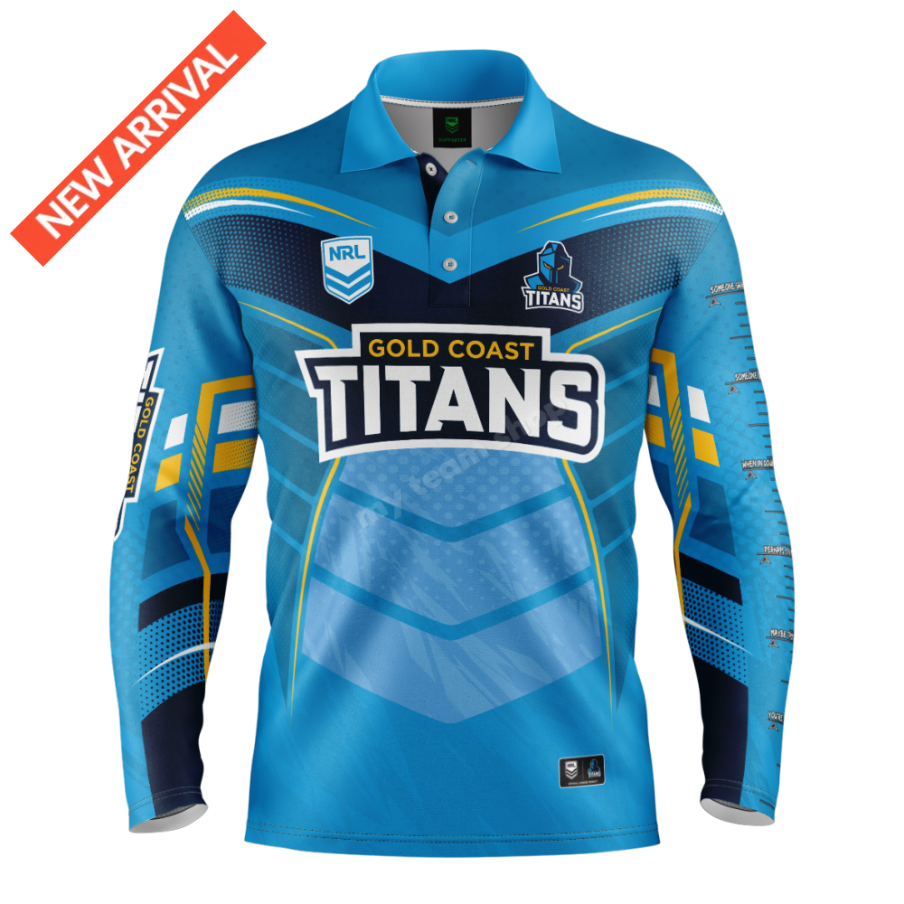 GOLD COAST TITANS NRL ’CYBER’ FISHING SHIRT NRL Fishing Shirt
