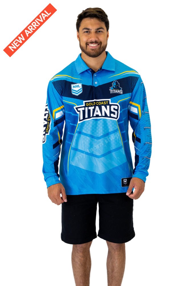 GOLD COAST TITANS NRL ’CYBER’ FISHING SHIRT NRL Fishing Shirt