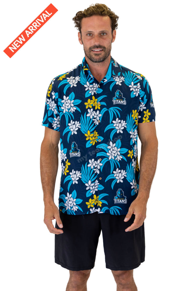 GOLD COAST TITANS NRL ’’REEF’’ HAWAIIAN SHIRT NRL Hawaiian Shirt