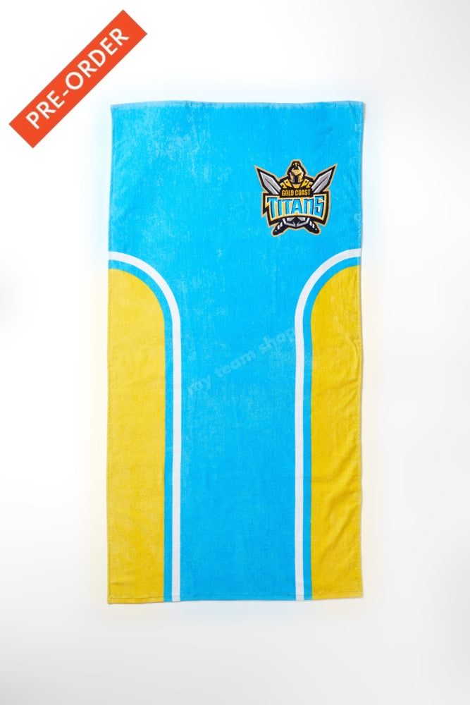 Gold Goast Titans Nrl Retro Towel Beach Towel