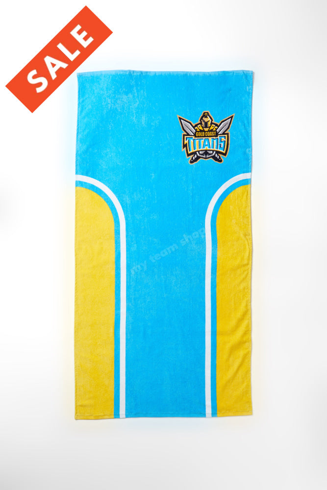 Gold Goast Titans Nrl Retro Towel Beach Towel