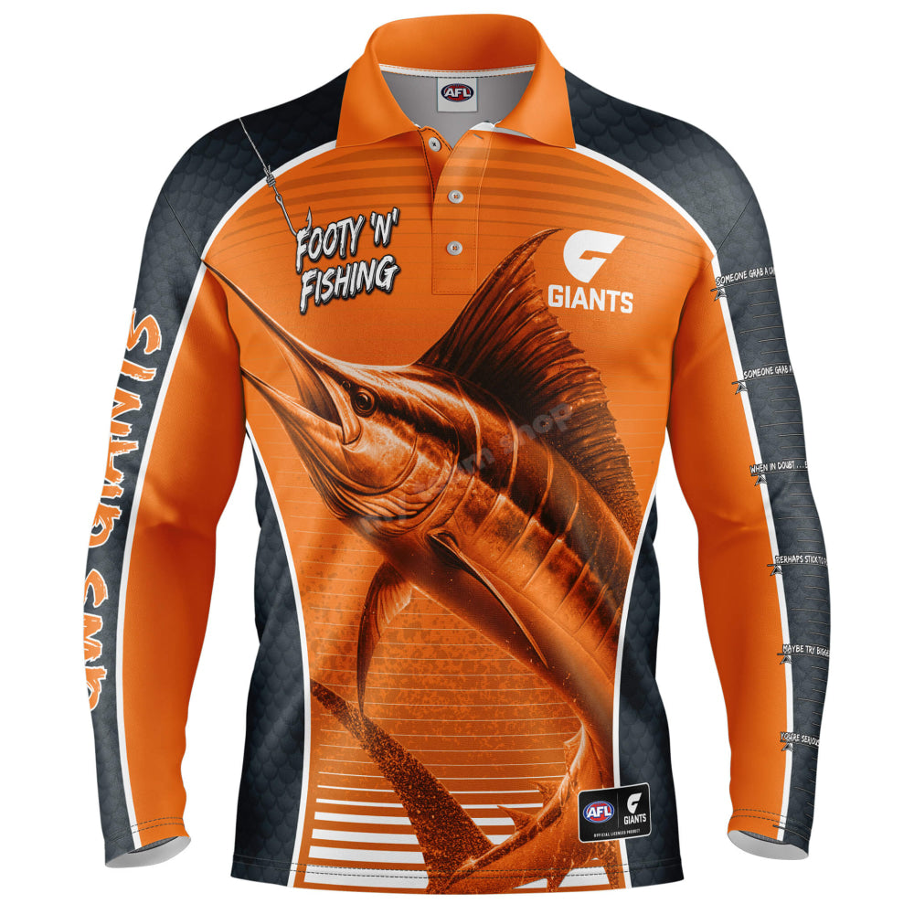 Gws Giants Afl ’Marlin’ Fishing Shirt Nrl Fishing Shirt