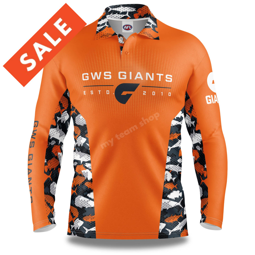 GWS Giants AFL Reef Runner Fishing Shirt Shirts & Tops