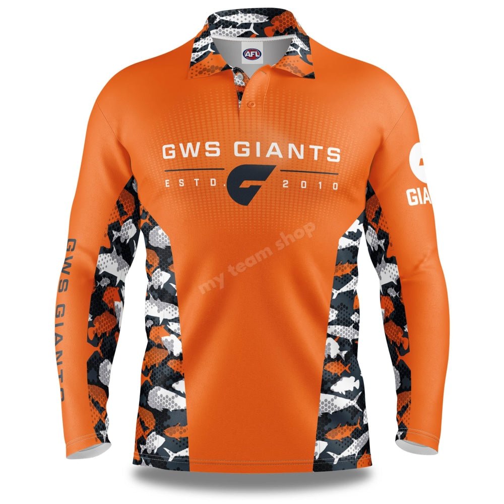 GWS Giants AFL Reef Runner Fishing Shirt Shirts & Tops