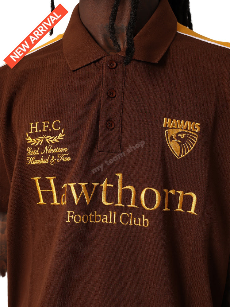 HAWTHORN HAWKS AFL MULTI LOGO POLO AFL Multi Logo Polo