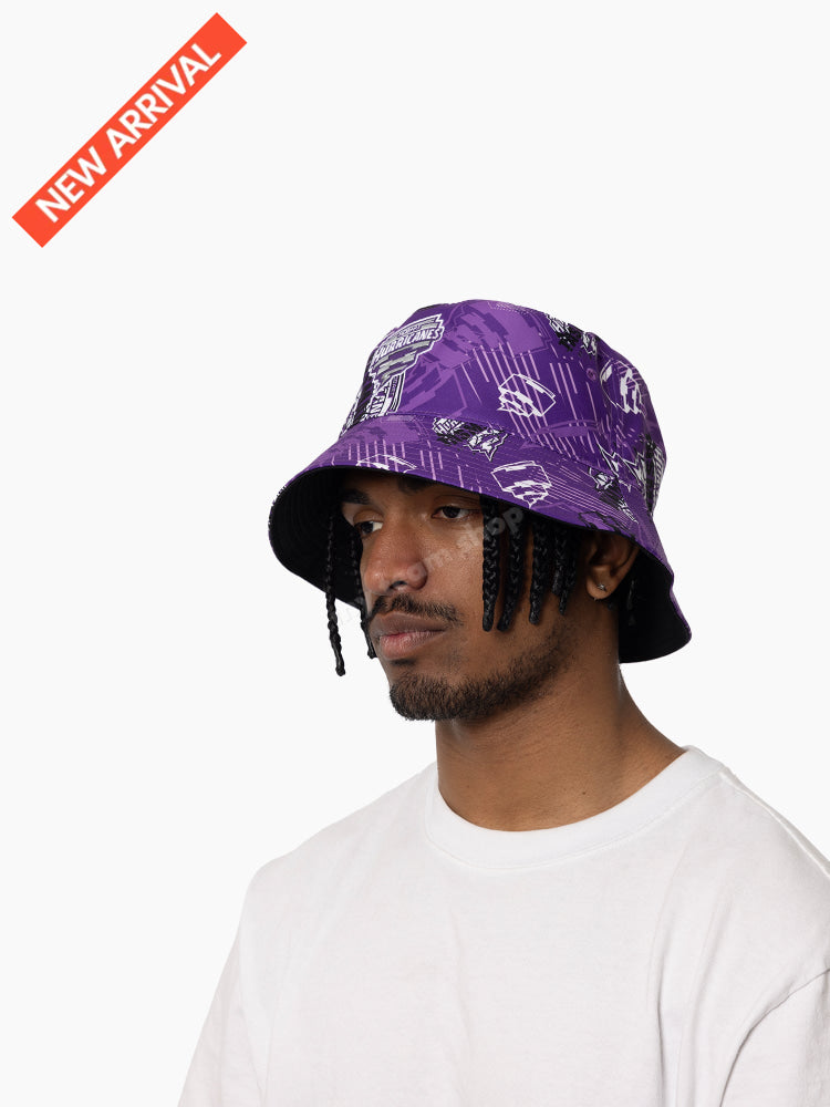 HOBART HURRICANES BBL REVERSIBLE BUCKET HAT L/XL CRICKET Headwear