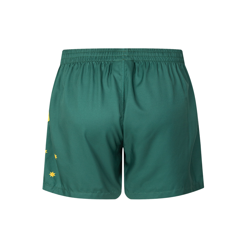 AUSTRALIAN KANGAROOS 2025 NRL GYM SHORTS GREEN