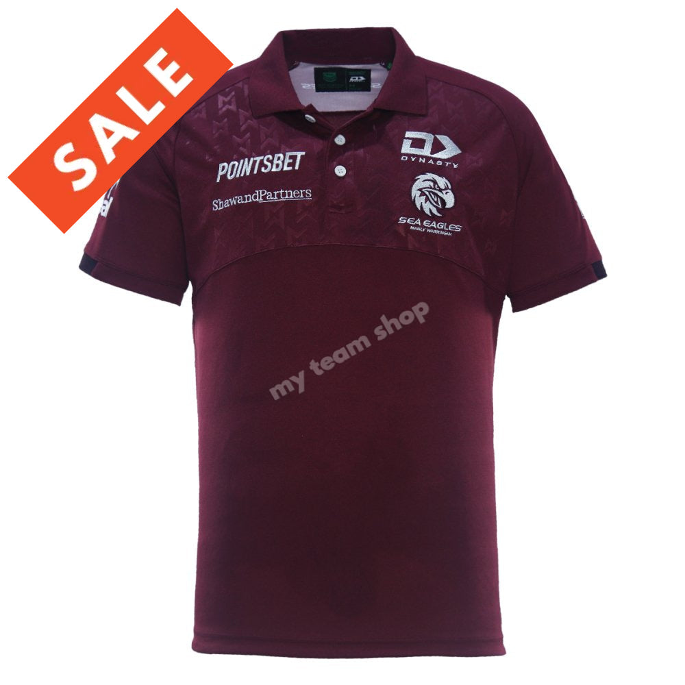 Manly Sea Eagles 2024 NRL Mens Media Polo Media Polo