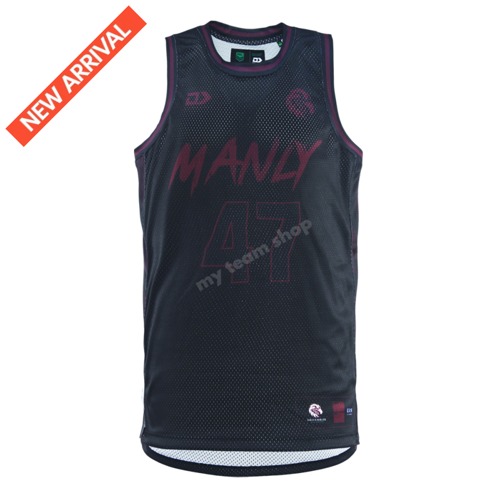 Manly Sea Eagles 2025 Nrl Basketball Singlet Basketball Singlet